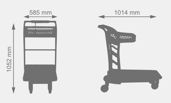 Schematic drawing for Plastic Flatbed Trolley