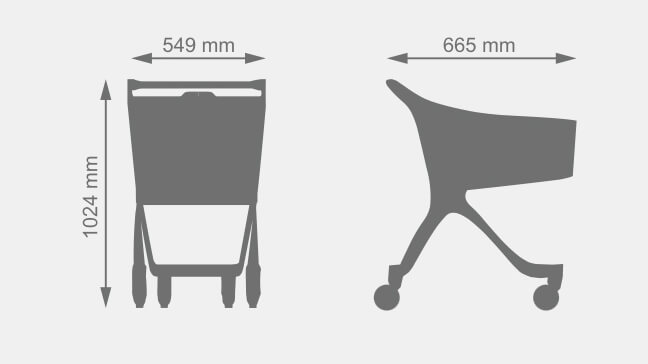 Schematic drawing for Compact Plastic Trolley