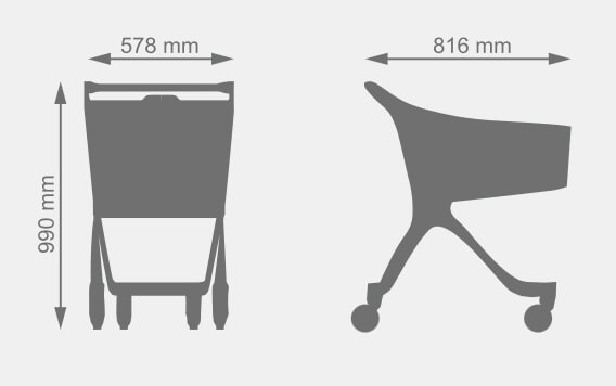 Schematic drawing for Small Shallow Plastic Trolley