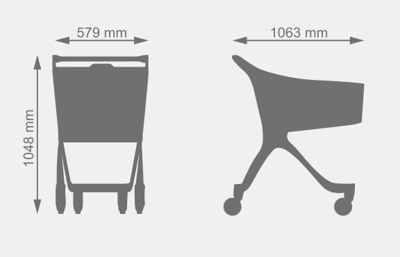 Schematic drawing for Medium Plastic Trolley