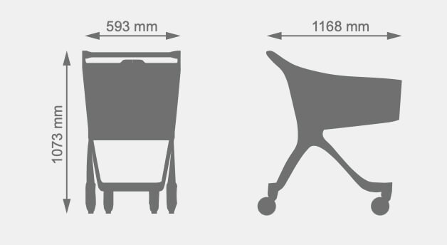 Schematic drawing for Extra Capacity Plastic Trolley